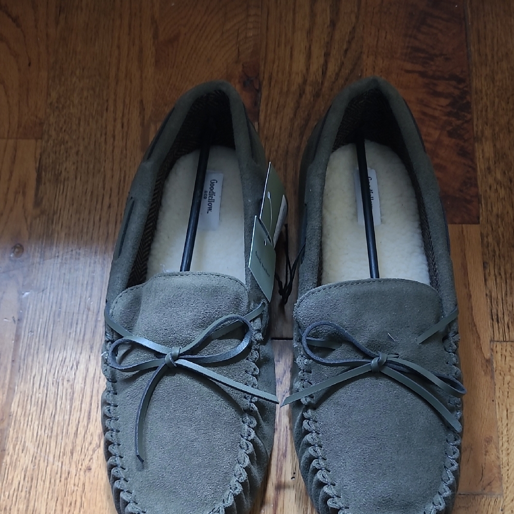 Goodfellow & Co Olive Suede Moccasin Slip-Ons
